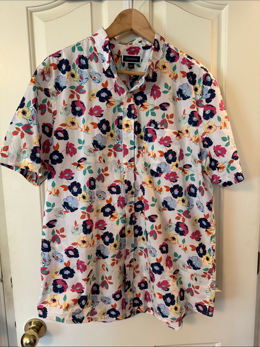 Club Room Flower Print Button Up Shirt